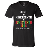 Juneteenth Freedom Day Celebration V-Neck T-Shirt