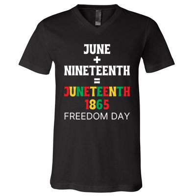 Juneteenth Freedom Day Celebration V-Neck T-Shirt