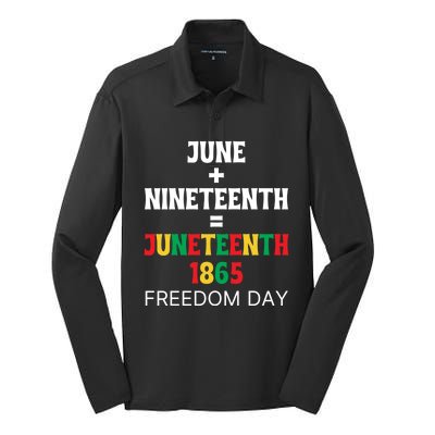 Juneteenth Freedom Day Celebration Silk Touch Performance Long Sleeve Polo