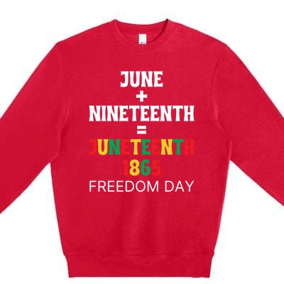 Juneteenth Freedom Day Celebration Premium Crewneck Sweatshirt