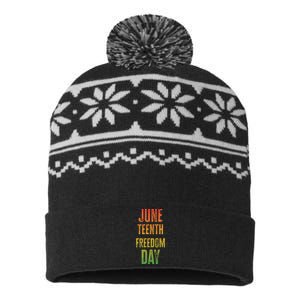 Juneteenth Freedom Day Graphic USA-Made Snowflake Beanie