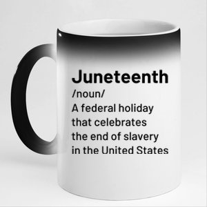 Juneteenth Freedom Day Celebration 11oz Black Color Changing Mug