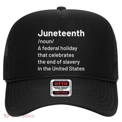 Juneteenth Freedom Day Celebration High Crown Mesh Back Trucker Hat