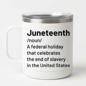 Juneteenth Freedom Day Celebration 12 oz Stainless Steel Tumbler Cup