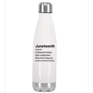 Juneteenth Freedom Day Celebration Stainless Steel Insulated Water Bottle