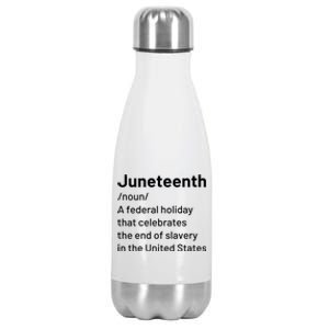 Juneteenth Freedom Day Celebration Stainless Steel Insulated Water Bottle