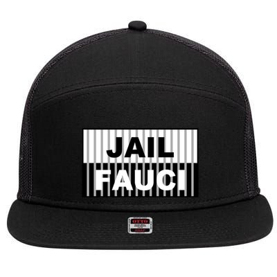 Jail Fauci Dr. Anthony Fauci 7 Panel Mesh Trucker Snapback Hat