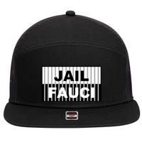 Jail Fauci Dr. Anthony Fauci 7 Panel Mesh Trucker Snapback Hat