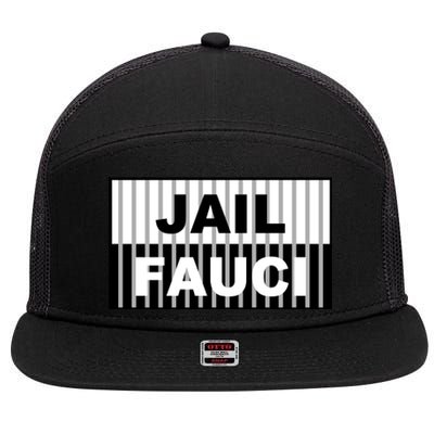 Jail Fauci Dr. Anthony Fauci 7 Panel Mesh Trucker Snapback Hat