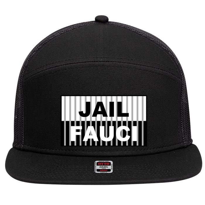 Jail Fauci Dr. Anthony Fauci 7 Panel Mesh Trucker Snapback Hat