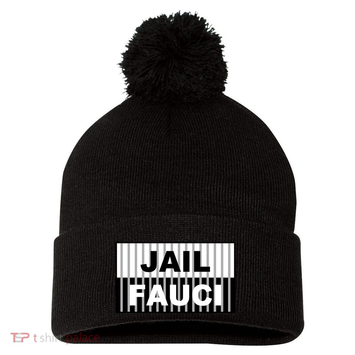 Jail Fauci Dr. Anthony Fauci Pom Pom 12in Knit Beanie