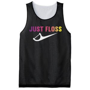 Just Floss Dental Hygienist Or Dental Office Mesh Reversible Basketball Jersey Tank