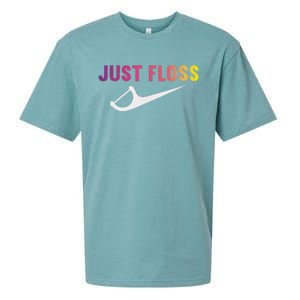 Just Floss Dental Hygienist Or Dental Office Sueded Cloud Jersey T-Shirt