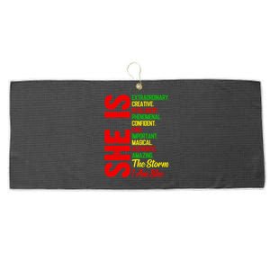 Juneteenth Freedom Day Black History Month Queen Cute Gift Large Microfiber Waffle Golf Towel