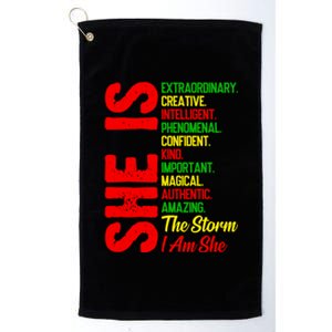 Juneteenth Freedom Day Black History Month Queen Cute Gift Platinum Collection Golf Towel