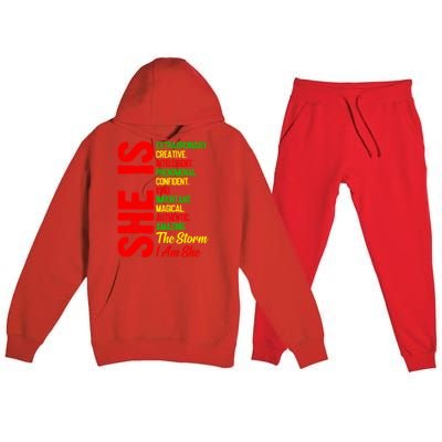 Juneteenth Freedom Day Black History Month Queen Cute Gift Premium Hooded Sweatsuit Set