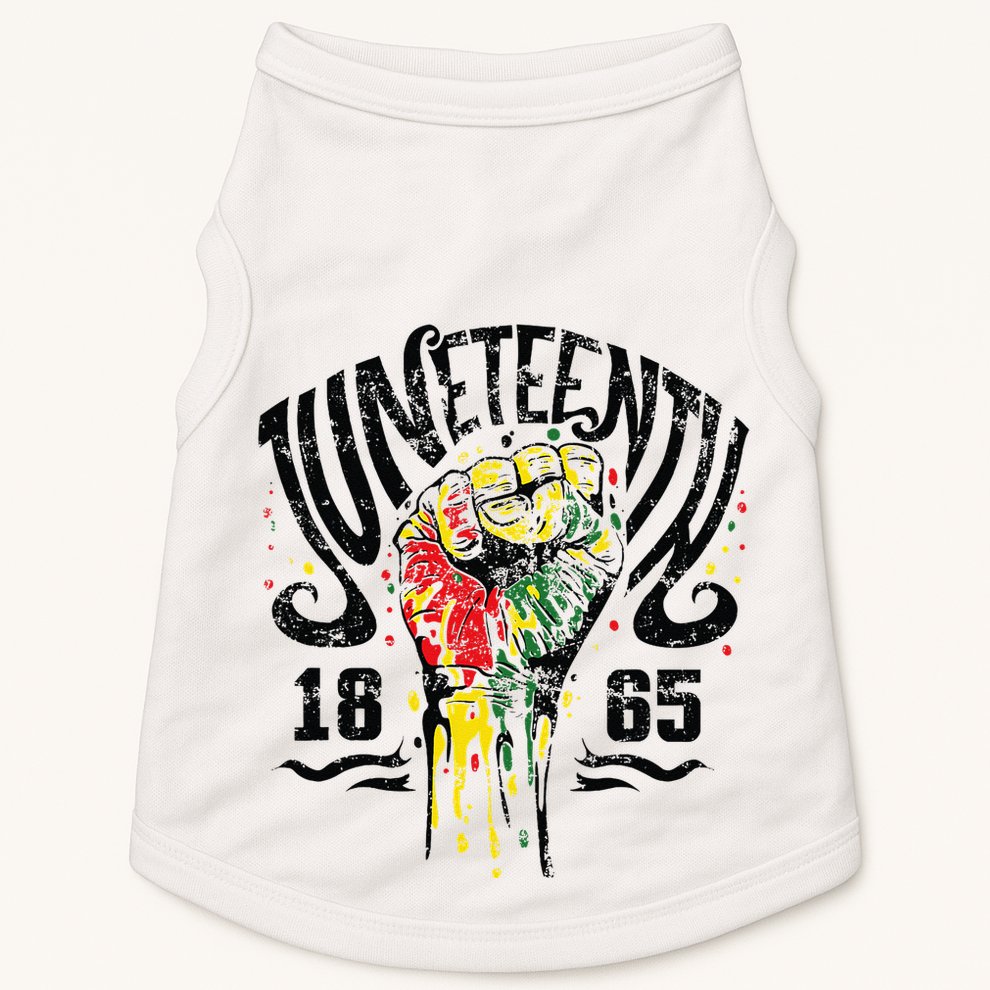 Juneteenth Freedom Day Afro African American June 19th 1865 Doggie Tank
