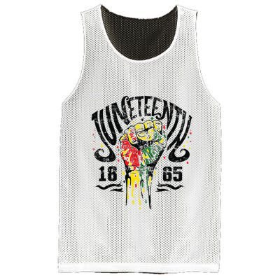 Juneteenth Freedom Day Afro African American June 19th 1865 Mesh Reversible Basketball Jersey Tank
