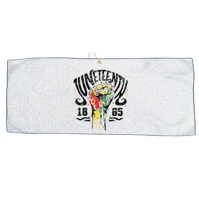 Juneteenth Freedom Day Afro African American June 19th 1865 Large Microfiber Waffle Golf Towel