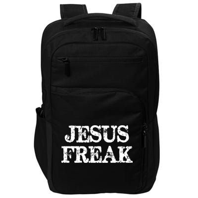 Jesus Freak Distressed Shirt Christian Religious Impact Tech Backpack