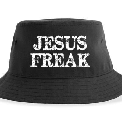 Jesus Freak Distressed Shirt Christian Religious Sustainable Bucket Hat