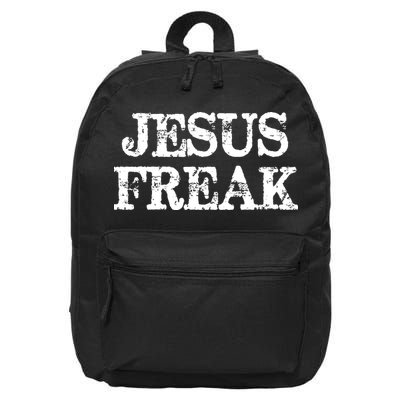 Jesus Freak Distressed Shirt Christian Religious 16 in Basic Backpack