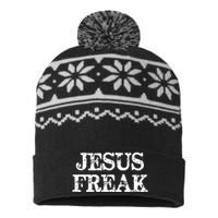 Jesus Freak Distressed Shirt Christian Religious USA-Made Snowflake Beanie