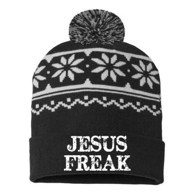 Jesus Freak Distressed Shirt Christian Religious USA-Made Snowflake Beanie