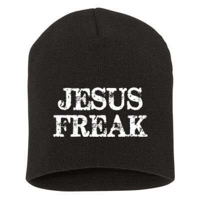 Jesus Freak Distressed Shirt Christian Religious Short Acrylic Beanie