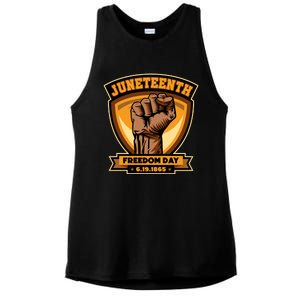 Juneteenth Freedom Day 1865 Ladies PosiCharge Tri-Blend Wicking Tank