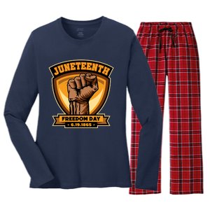 Juneteenth Freedom Day 1865 Women's Long Sleeve Flannel Pajama Set 