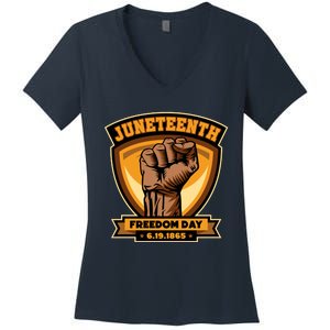 Juneteenth Freedom Day 1865 Women's V-Neck T-Shirt