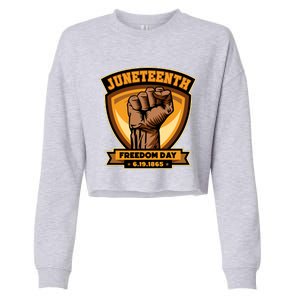 Juneteenth Freedom Day 1865 Cropped Pullover Crew