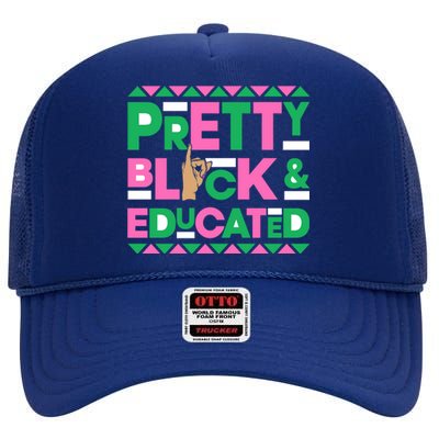 J15 Founder's Day Aka African Pretty Black Educated Gift High Crown Mesh Back Trucker Hat