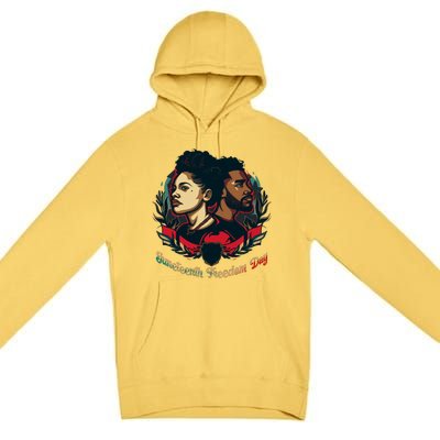 Juneteenth Freedom Day Celebration Graphic Premium Pullover Hoodie