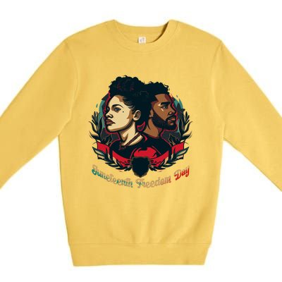 Juneteenth Freedom Day Celebration Graphic Premium Crewneck Sweatshirt