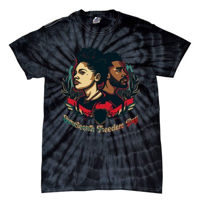 Juneteenth Freedom Day Celebration Graphic Tie-Dye T-Shirt