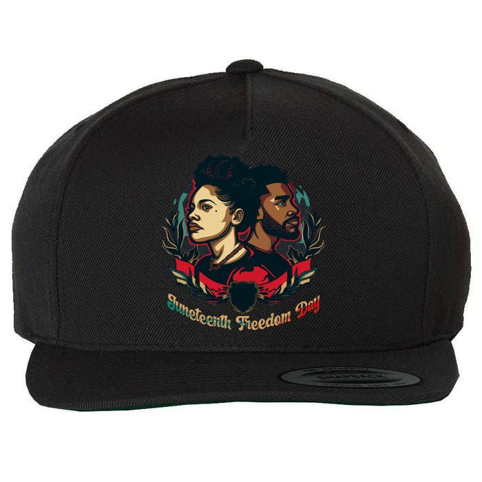 Juneteenth Freedom Day Celebration Graphic Wool Snapback Cap