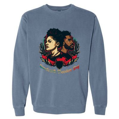 Juneteenth Freedom Day Celebration Graphic Garment-Dyed Sweatshirt