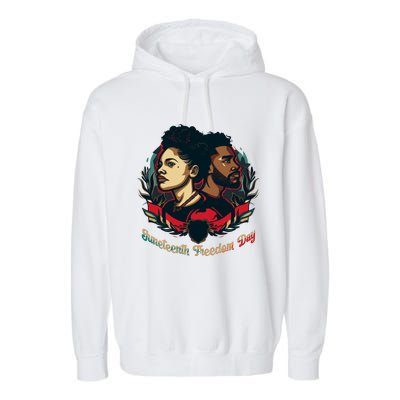 Juneteenth Freedom Day Celebration Graphic Garment-Dyed Fleece Hoodie