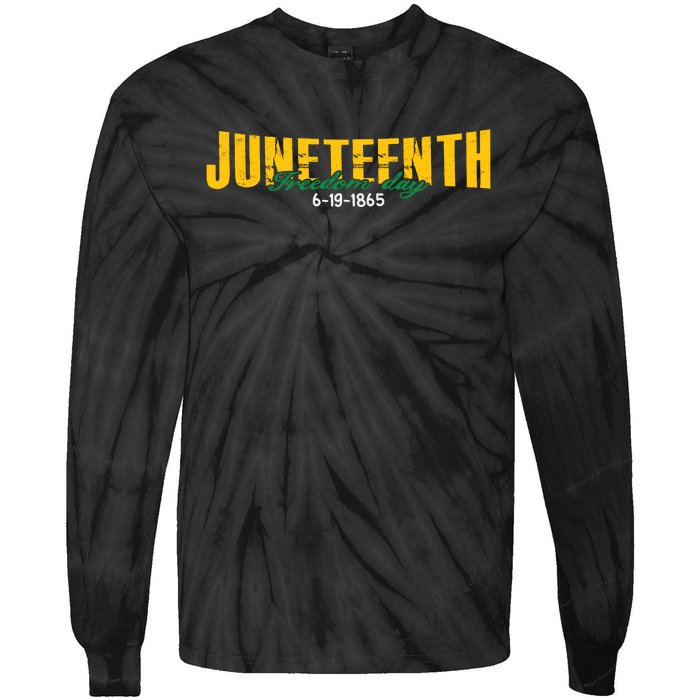 Juneteenth Freedom Day Commemoration Tie-Dye Long Sleeve Shirt