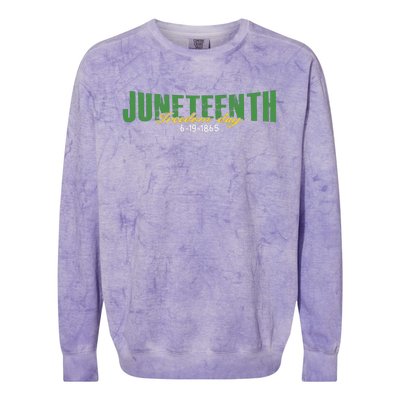 Juneteenth Freedom Day Commemorative Graphic Colorblast Crewneck Sweatshirt