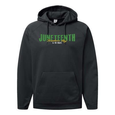 Juneteenth Freedom Day Commemorative Graphic Performance Fleece Hoodie