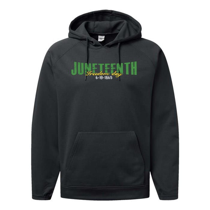 Juneteenth Freedom Day Commemorative Graphic Performance Fleece Hoodie