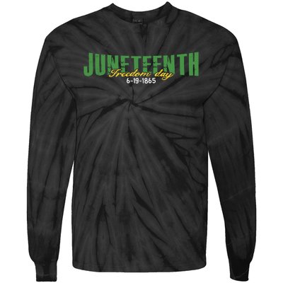 Juneteenth Freedom Day Commemorative Graphic Tie-Dye Long Sleeve Shirt