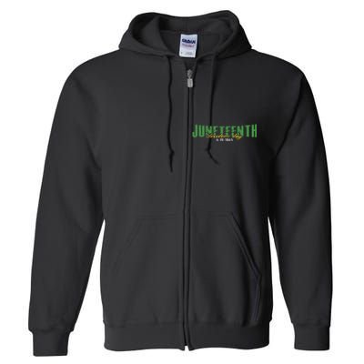 Juneteenth Freedom Day Commemorative Graphic Full Zip Hoodie