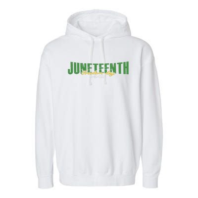 Juneteenth Freedom Day Commemorative Graphic Garment-Dyed Fleece Hoodie