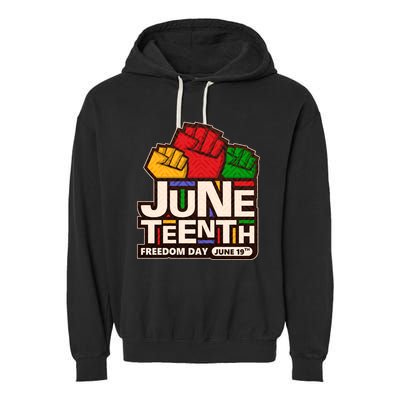 Juneteenth Freedom Day June 19th Garment-Dyed Fleece Hoodie
