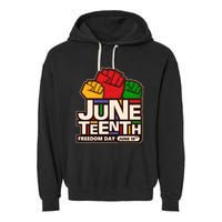 Juneteenth Freedom Day June 19th Garment-Dyed Fleece Hoodie