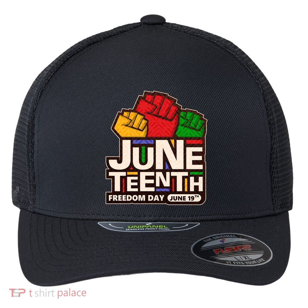 Juneteenth Freedom Day June 19th Flexfit Unipanel Trucker Cap